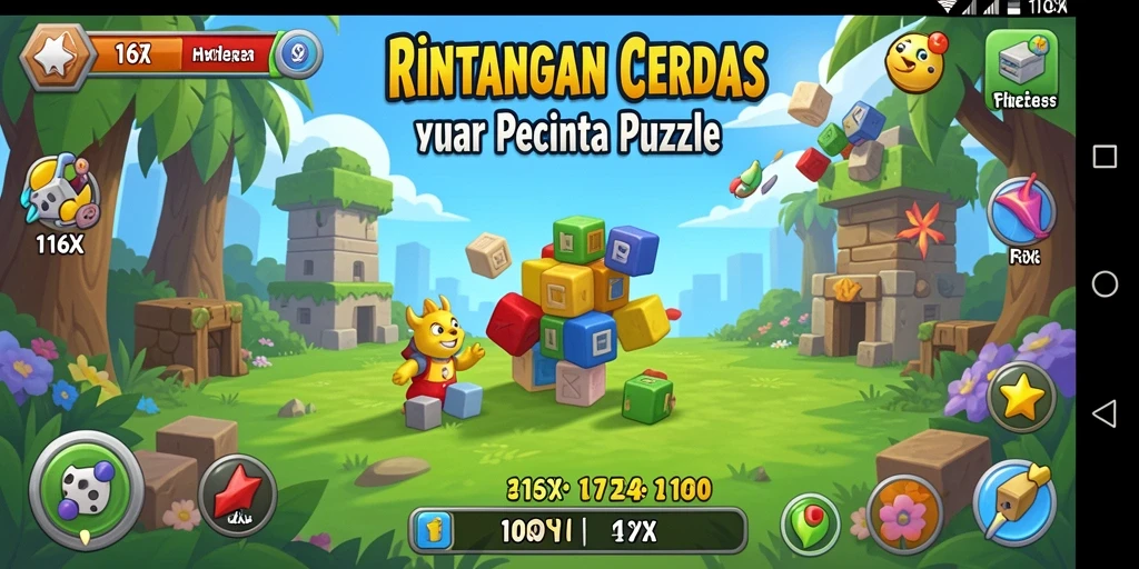 Screenshot gameplay 116X menampilkan teka-teki yang menarik.