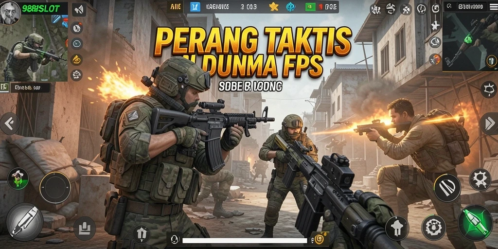 Screenshot gameplay 988SLOT memperlihatkan aksi tembak-menembak yang seru.