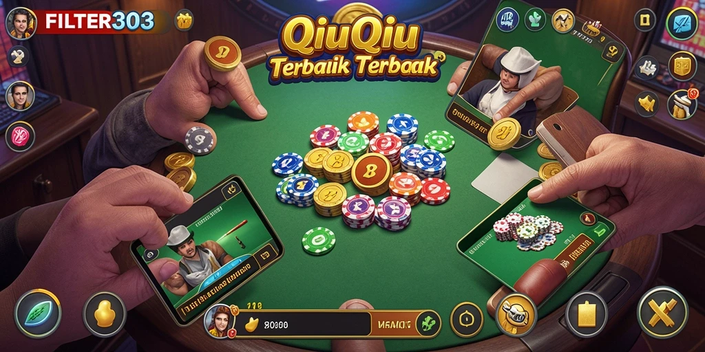 Gameplay QiuQiu yang seru dan kompetitif dalam FILTER303.