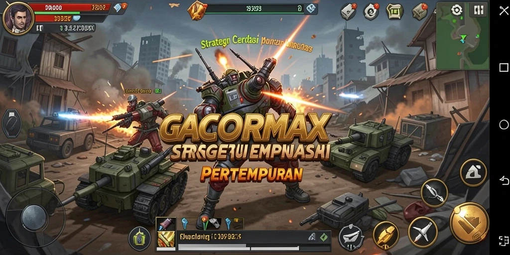 Screenshot GACORMAX yang menunjukkan pertempuran strategis yang mendebarkan.