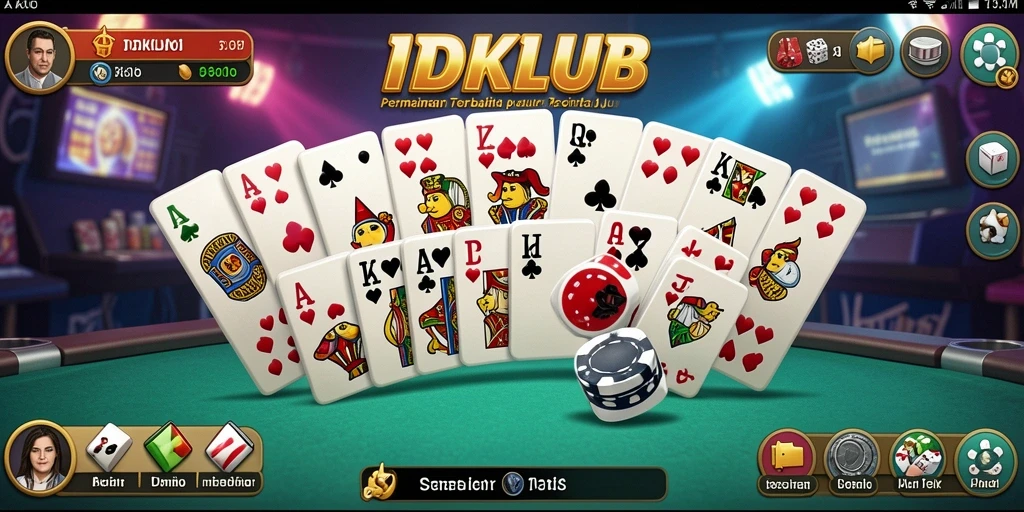 Tampilan screenshot IDKLUB menampilkan gameplay seru permainan Domino.