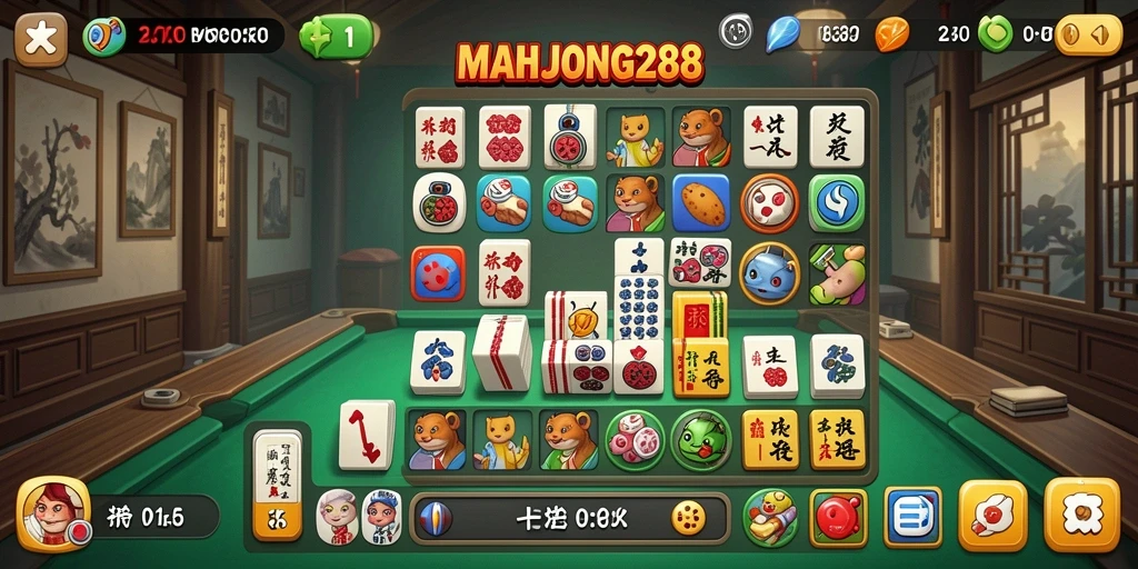 Tampilan gameplay seru dari MAHJONG288 yang menggoda.