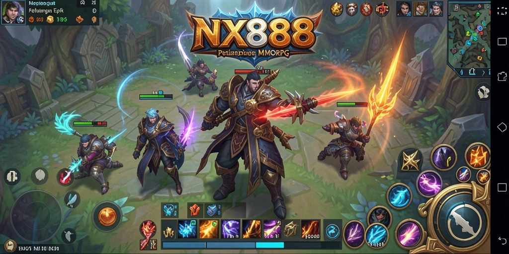 Tampilan menakjubkan dari gameplay MMORPG di NX888.