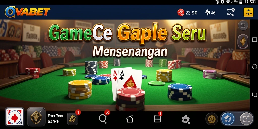 Tampilan gameplay Gaple yang menarik di OVABET.