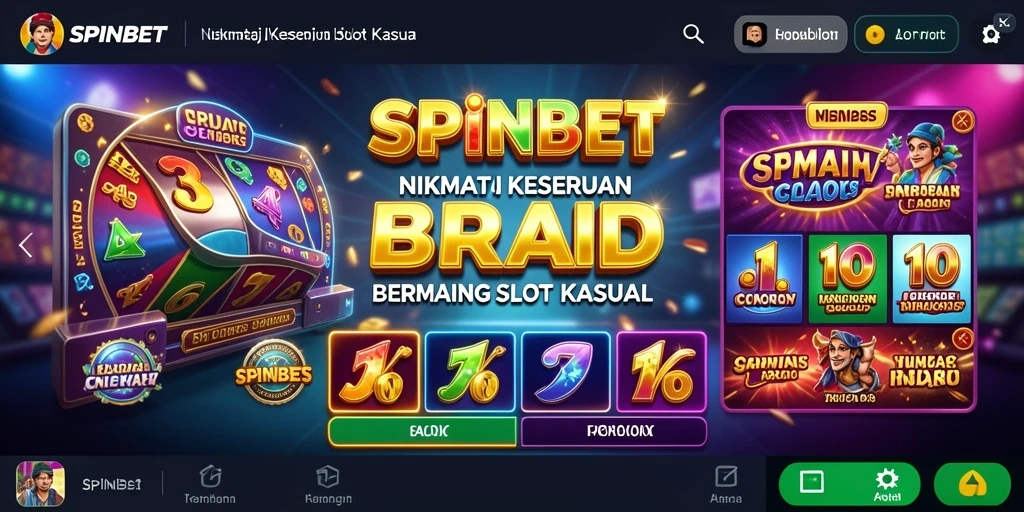 Tampilan utama SPINBET dengan gameplay slot yang menghibur.