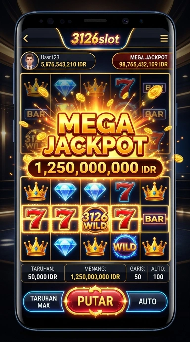 Tampilan antarmuka pengguna aplikasi 3126slot yang intuitif.